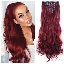 Burgundy Red Remy Clip In Hair Extensions Only 71 23 Red Hair Extensions Cheap Hair Extensions Clip In Hair Extensions