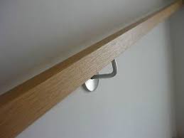 Gamia wood deluxe spiral stair kit square feet architects have designed modern stairs that have handrails with hidden lighting, and. Modern Square Solid Oak Handrail With Stainless Steel Brackets Free Delivery Ebay Oak Handrail Interior Handrails Handrail