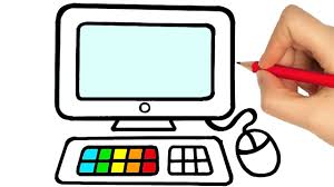 Dibujos para colorear de ordenadores y computadoras para niños. Como Dibujar Una Computadora Facil Paso A Paso Youtube