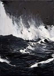 Black And White Pictures Of Ocean Waves Werner Knaupp Water Ocean Waves Paintings Inspiration Blog White Painting Art Black And White Painting