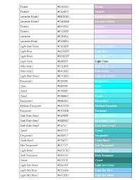 Standard Html Color Code Chart Free Download