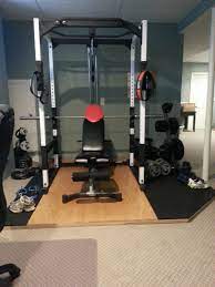Home Gym Diy Plywood Base Over Carpet Home Gym Flooring Home Gym Design Home Gyms Ideas Basement