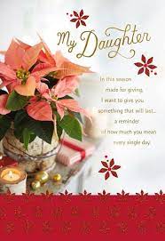 Poinsettia Flowers Christmas Card For Daughter Company Christmas Cards Christmas Greetings Messages Merry Christmas Card Greetings