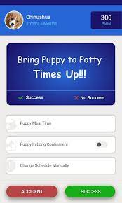 Landing Screen Where User Will Get All The Alert In Blue Alert Window Potty Time Potty Training Apps Dog Potty Training