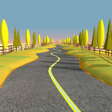 Cartoon Road Low Poly 3d Model Ad Road Cartoon Model Poly Low Poly 3d Models Low Poly 3d 3d Model