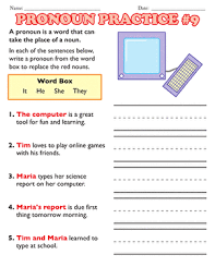 Kindergarten worksheets are a fantastic resource to help parents and teachers reinforce lessons to children. Pronoun Practice 2nd Grade Grammar Worksheets Education Com
