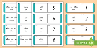 Print out of numbers in te reo. Numbers 1 20 Loop Cards Te Reo Maori Translation