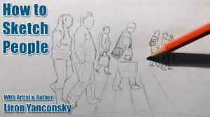 How To Sketch People Anywhere And Without Experience Sketches Of People Drawing For Beginners Watercolor Beginner