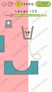 Your job is to draw a line to make the glass. Happy Glass Level 122 Solution Doors Geek