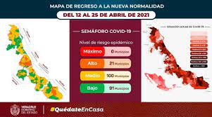 Mientras tanto, sinaloa, tamaulipas y veracruz, permanecerán en color amarillo (riesgo medio) y campeche y chiapas en color verde (riesgo bajo). Mapa De Regreso A La Nueva Normalidad Del 12 Al 25 De Abril De 2021 Salud