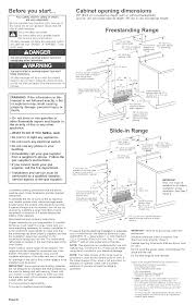 manual free standing gas range manuals