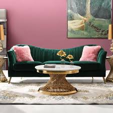 The darker grey is used on the chimney breast, with the other three walls painted in warm white, which makes. Ava Sofa In Emerald Green Velvet W Gold Leg Emerald Green Living Room Green Living Room Decor Green Couch Living Room