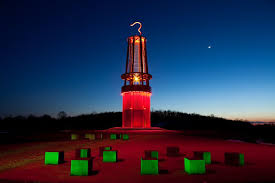 Blaue Stunde Geleucht Halde Rheinpreussen Landschaftspark Duisburg Rheine Ruhrgebiet