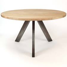 Vasagle table basse ronde, table de salon style industriel, cadre métallique durable pour salon chambre, marron rustique lct88x. Table Ronde En Bois D Acacia Et Metal Dimension 120 X 120