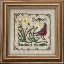 He wears a pretty pink hat with a yellow daffodil! The Drawn Thread Daffodil Botanical Counted Cross Stitch Pattern 842112137744 Ebay