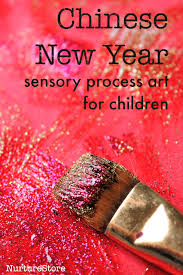Make a traditioanl chinese new year dragon from naturally. Chinese New Year Activity Sensory Painting Nurturestore