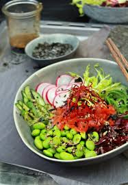 Edamame Sesam Nori Topping Furikake Sushi Bowl Poke Bowl Lunch Bowl Asiatisch Kochen Food Bowl Bowl Gesund Cle Edamame Rezepte Rezepte Lachs Rezept