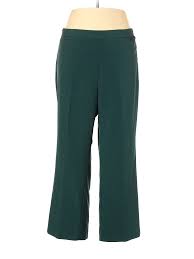 Details About Catherines Women Green Dress Pants 1x Plus