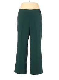 details about catherines women green dress pants 1x plus