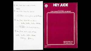 Paul Mccartney S Handwritten Hey Jude Lyrics Sell For Us 910 000 Ctv News ctv news