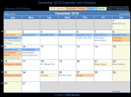 12 page calendar 2018 features one calendar on one page for all 12 months from january to december. December 2018 Calendar With Holidays United States