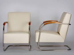 pair of cantilever tubular steel chairs czech bauhaus by mucke melder 1930s steel chair homeware furniture modern lounge chairs