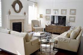 The long sofa can't be pushed closer to the fireplace because it would create a traffic block. How To Arrange Living Room Furniture With Fireplace And Tv Wild Country Fine Arts