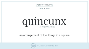 Word Of The Day Quincunx Aesthetic Words Unusual Words Words