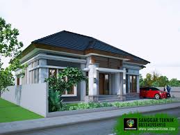 Tip 45 kumpulan gambar denah rumah 1 lantai (110 s.d. Gambar Rumah Bali Modern 1 Lantai 12 X 15 Sanggar Teknik