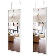 Frequent special offers and discounts up to 70% off for all products! Schliersee Full Length Mirror 14x48 Inch Over The Door Mirror 2 Packs Rectangular White Framed Bathroom Mirrors For Wall Decor Buy Online In India At Desertcart In Productid 176267802