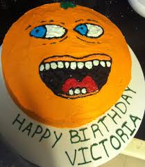 Annoying Orange Cake Orange Birthday Orange Birthday Parties Orange Cake