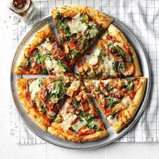Bacon And Spinach Pizza Recipe Spinach Pizza Recipes Spinach Recipes