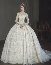 Vintage Victorian Gothic Ball Gown Wedding Dresses 2018 Amazing Lace Pearl Detail Sweetheart Long Sleeve Arabia Turkey Pakistan Wedding Gown Dream