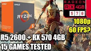 Games tested gta 5, battlefield 1, ark, csgo, overwatch, fallout 4 & battlegrounds. Ryzen 5 2600 Paired With An Rx 570 Enough For 60 Fps 15 Games Tested 1080p Benchmark Pc Youtube