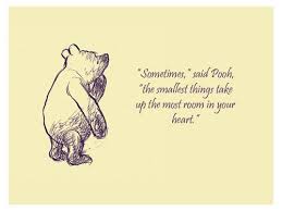 Sometimes The Smallest Things Take Up The Most Room In Your Heart Pooh Quotes Winnie The Pooh Quotes Pooh