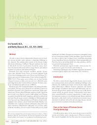 If you've received a diagnosis, here are some things you need to know about the condition. Pdf Holistic Approaches To Prostate Cancer Eric L Yarnell Academia Edu
