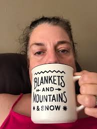 Day off, still giddy about being showered with gifts last night. Having  breakfast in my sweats just waiting for this blizzard. 12 inches. No  worries I bought extra creamer.