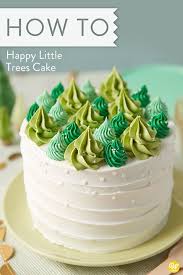 Christmas Cake With Tree Decorations Recipe Winter Cake Tree Cakes Christmas Cake