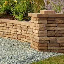 Oldcastle Natural Impressions 4 In X 12 In X 5 75 In Sandstone Concrete Quarry Wall Block 16203116 The Home Depot Cinder Block Garden Wall Garden Wall Landscaping Retaining Walls
