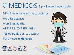 Free delivery within malaysia shop now! Georgetown Pharmacy Medicos 3 Ply Surgical Masks Ear Loop Hijab Are Now Available In All Georgetown Pharmacy Branches 98 Filtration Against Virus And Bacteria Fluid Resistance Astm F2100 En14683