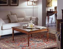 Cherry finish, coffee tables : Cherry Wood Coffee Table With Floral Inlay Veneer Idfdesign