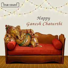 May Lord Ganesha Bring In Peace Prosperity And Success To Your Home Ganpatibappamorya Comfortable Couch Happy Ganesh Chaturthi Love Seat