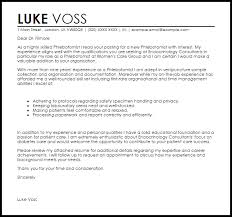 Phlebotomist Cover Letter Sample Cover Letter Templates Examples