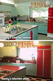 metal kitchen cabinets get a fresh coat