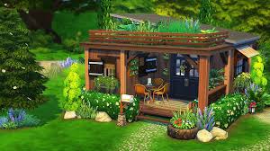 In this build guide i am going to show you a basic green house build for the sims 4. Tiny Off The Grid House The Sims 4 Speed Build Youtube