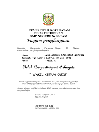 Struktur osis sma dan smp beserta tugasnya (lengkap) 11 juli 2020. Piagam Pengurus Osis 1718 Rey