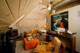 I have an attic with mostly flat ceilings and some sloped ones. Attic Studio Apartment Houzz