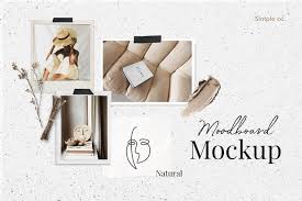 Natural Moodboard Mockup Mood Boards Branding Mockups Scene Creator