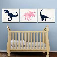 Dinosaur Print Set Printable Nursery Art Pink And Navy Blue Dinosaur Nursery Theme Dinosaur Pa Dinosaur Nursery Theme Dinosaur Nursery Dinosaur Nursery Decor
