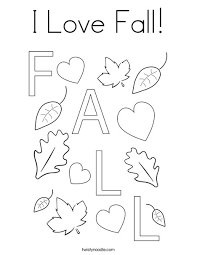 Fall coloring pages at primarygames free printable fall coloring pages. I Love Fall Coloring Page Twisty Noodle